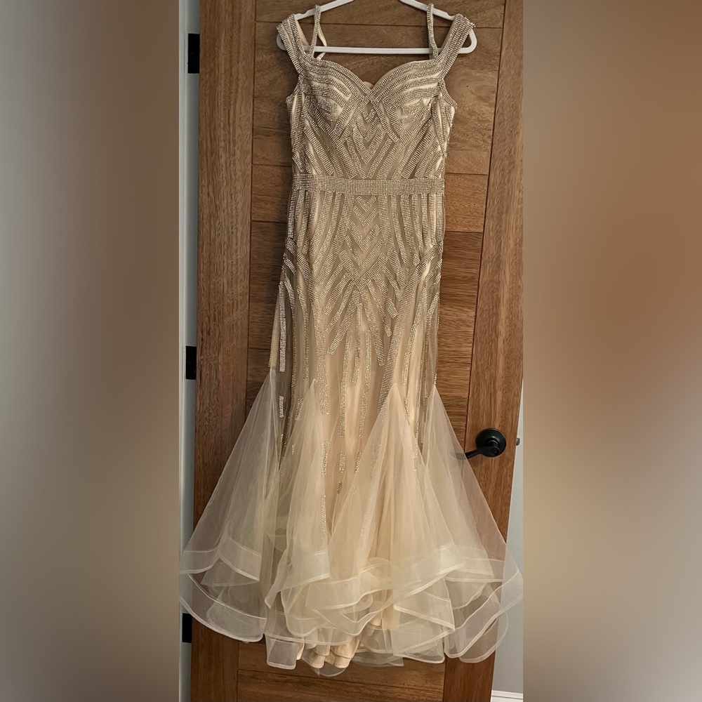 Gold sequin maxi dress